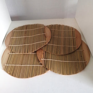 Vintage Japansk Bakke med Måtter i Bambus